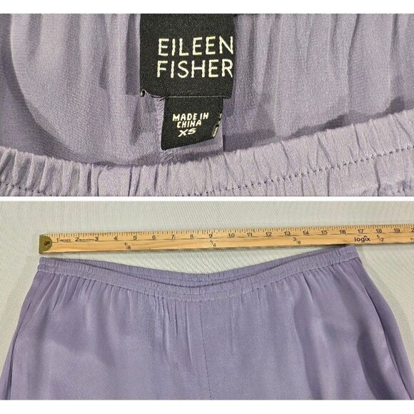 Eileen Fisher Silk Pant Set Kimono Jacket Minimalist Lagenlook 2-Piece Purple S - Picture 9 of 14